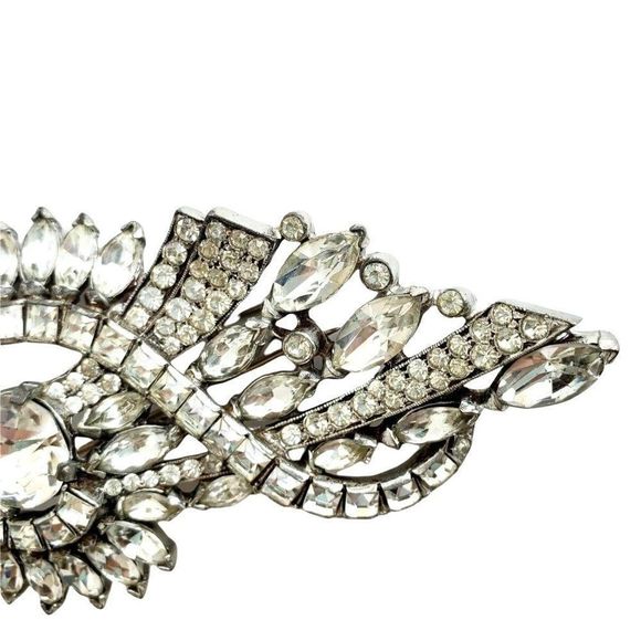 1940s Eisenberg Original Rhinestone Fur Clip Pin - Picture 9 of 10